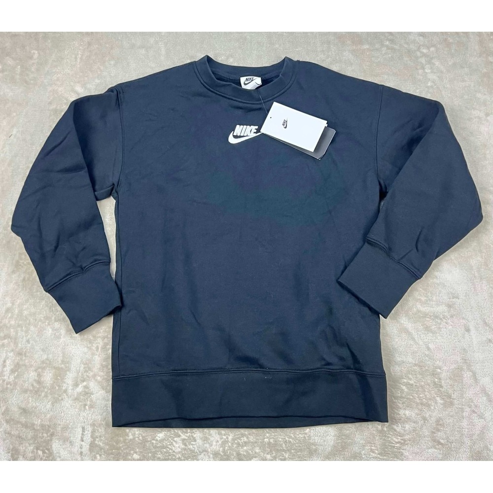 Nike Kids Sportswear Crewneck Sweatshirt Black DD7473-010 Size Medium NWT